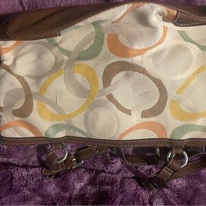 Coach Multicolor Circle Pattern Bag